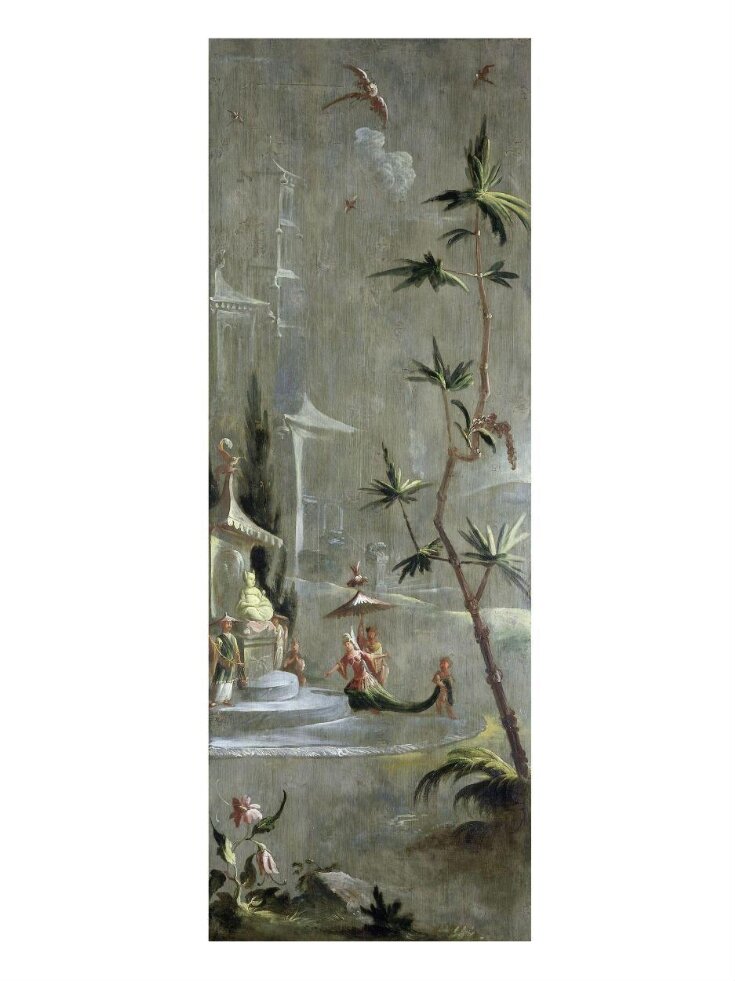 A Chinese Princess at a Shrine (one of eleven panels with Chinoiserie decoration) top image