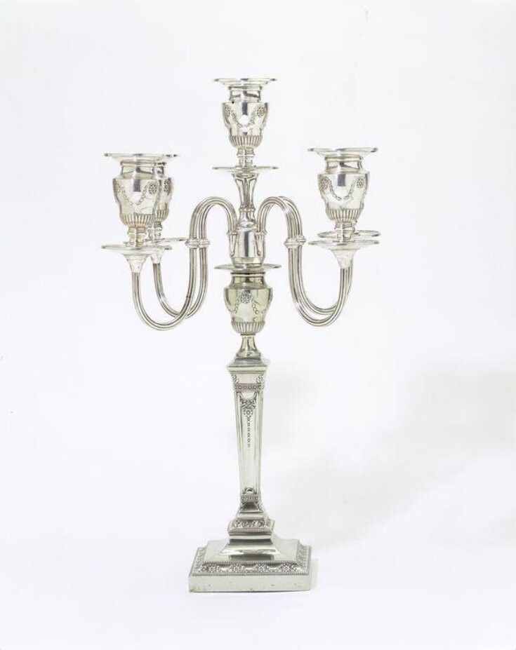 Candle holder in Sheffield with 5 arms, Victorian era
