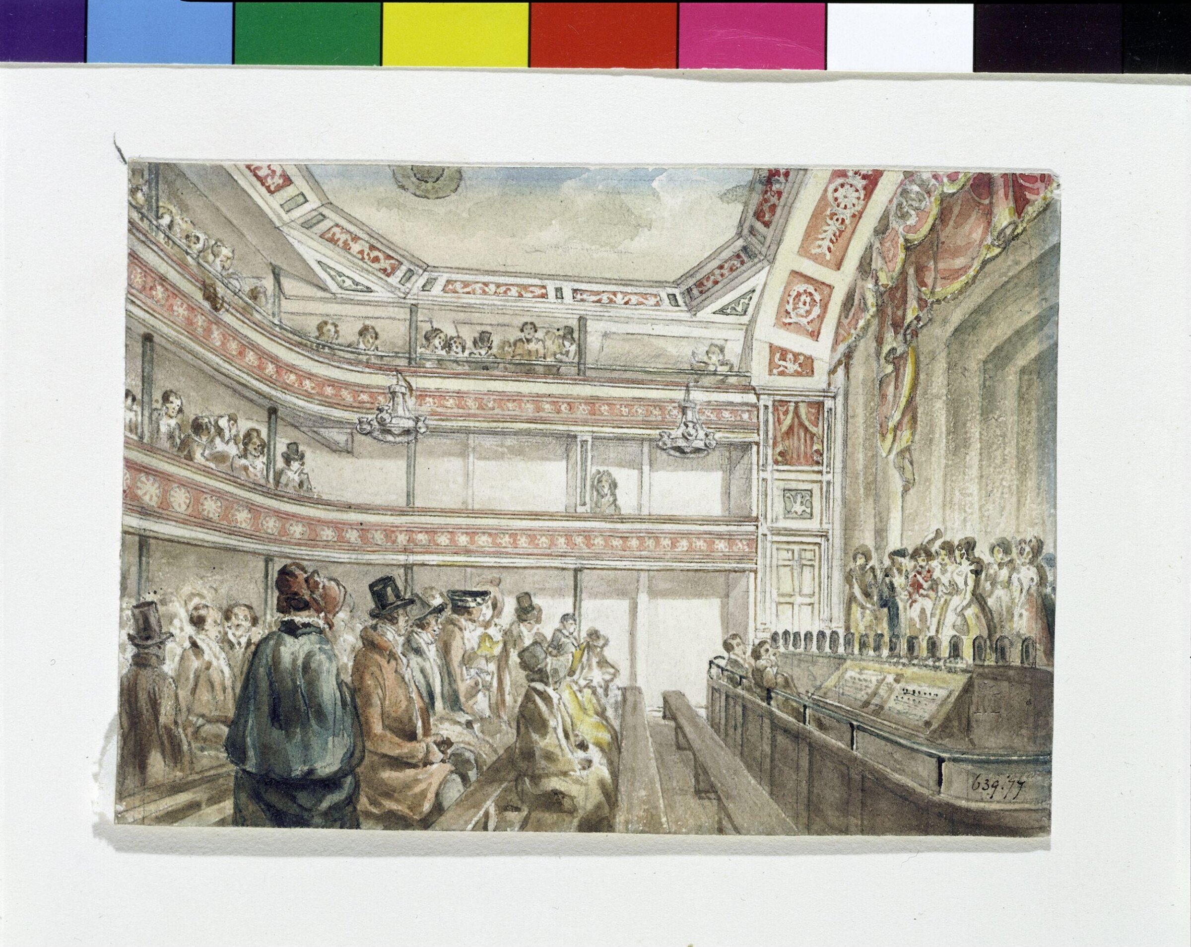 Interior of London Bridge Theatre, Kennedy, ca. 1804-9