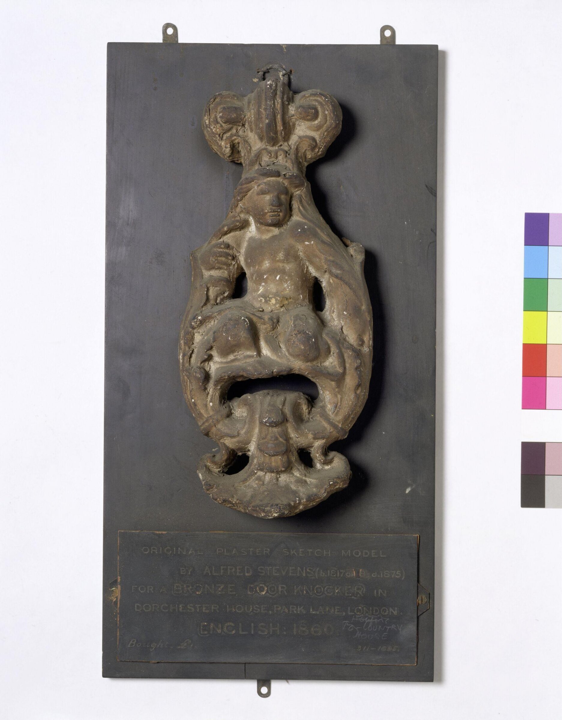 Door knocker, Alfred George Stevens, ca. 1863