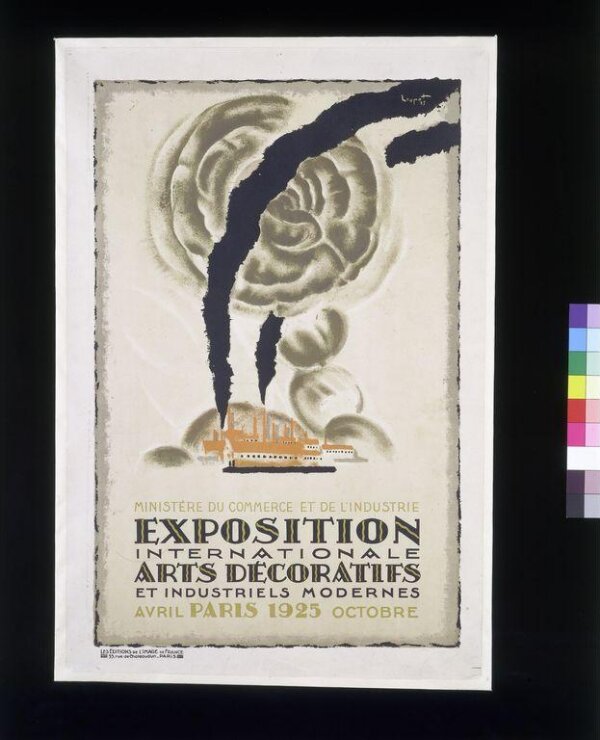 19th century poster advertising Louis Vuitton's flagship at 1 Rue Scribe  and its London location on Chari…