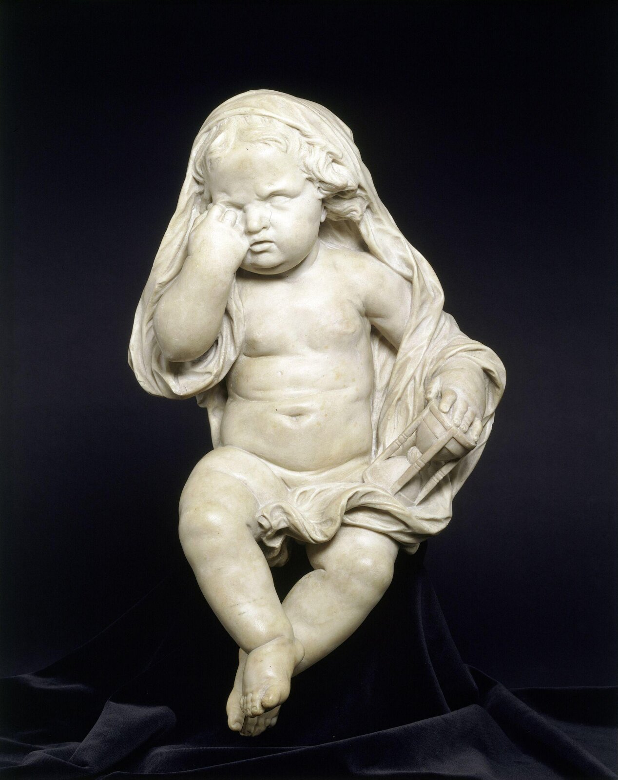 Mourning Child with hour glass, 1700-1720