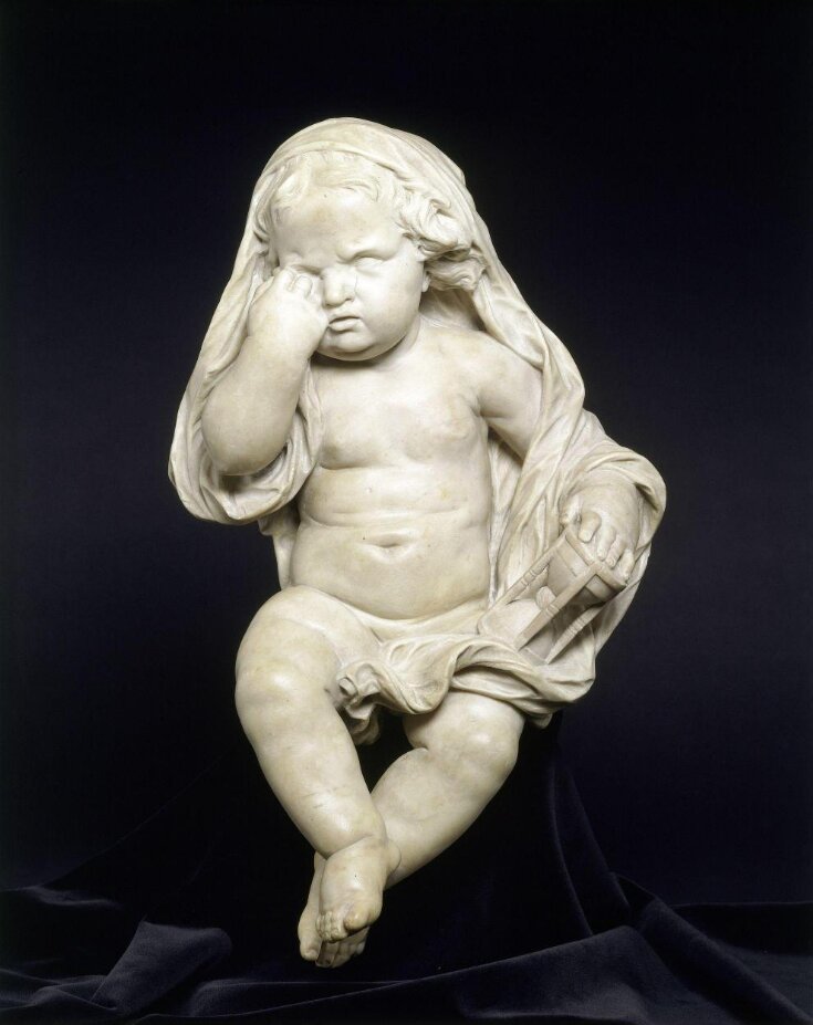 Mourning Child with hour glass top image