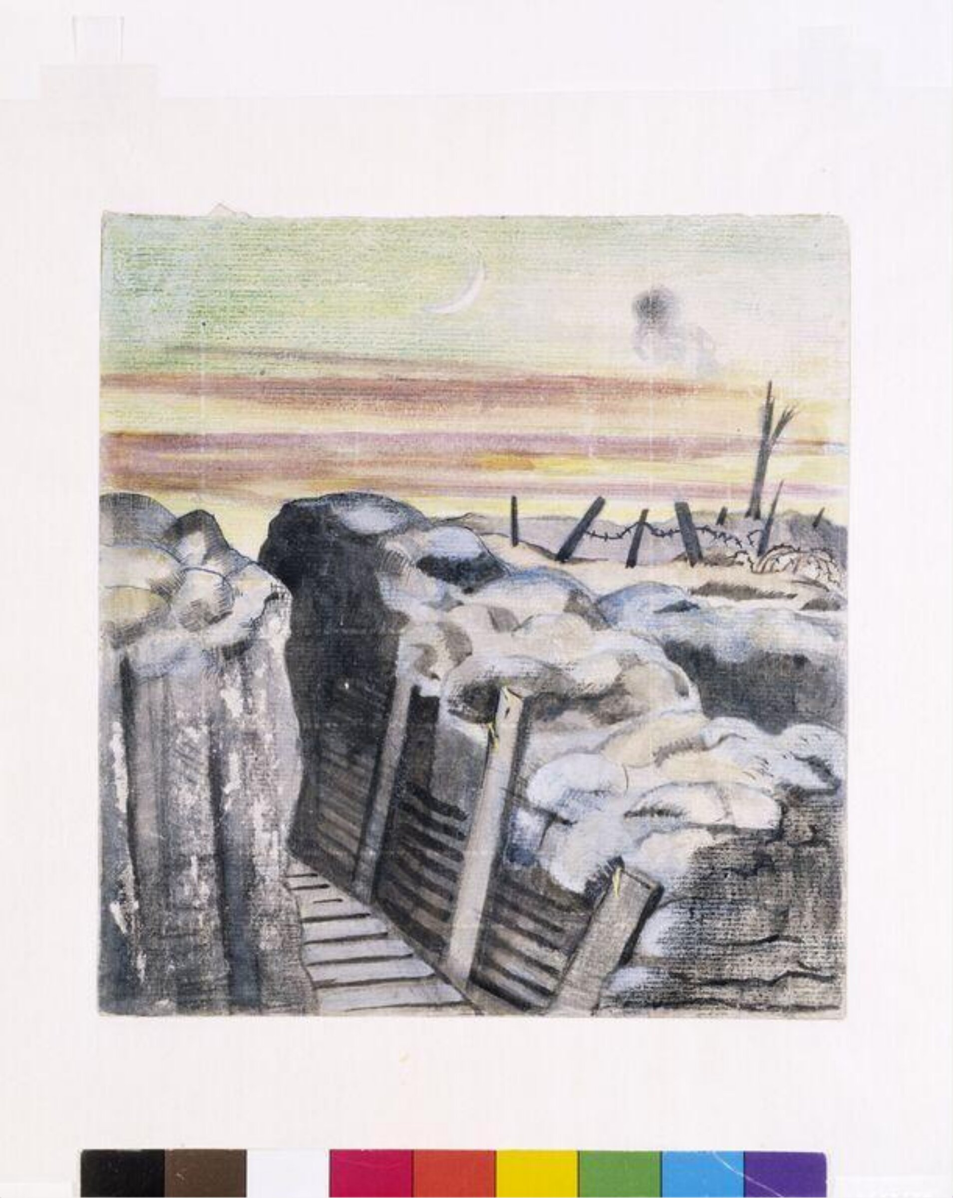 The Old Front Line, St Eloi, Ypres Salient, Paul Nash, 1917