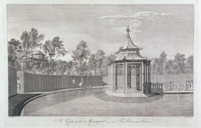 Plans, elevations, sections and perspective views of the gardens and buildings at Kew in Surrey