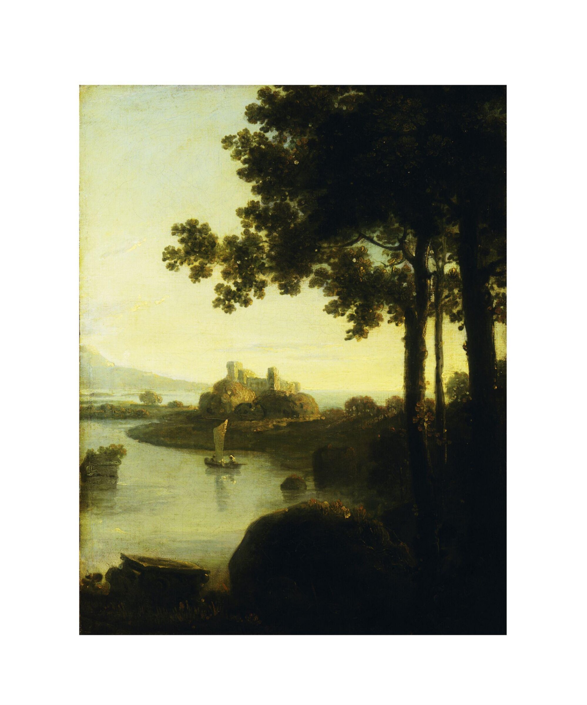 River scene with castle, Richard Wilson, mid 18th century