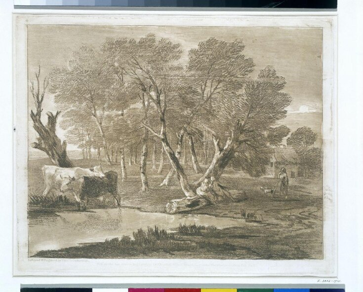 Landscape with cattle by a pool top image