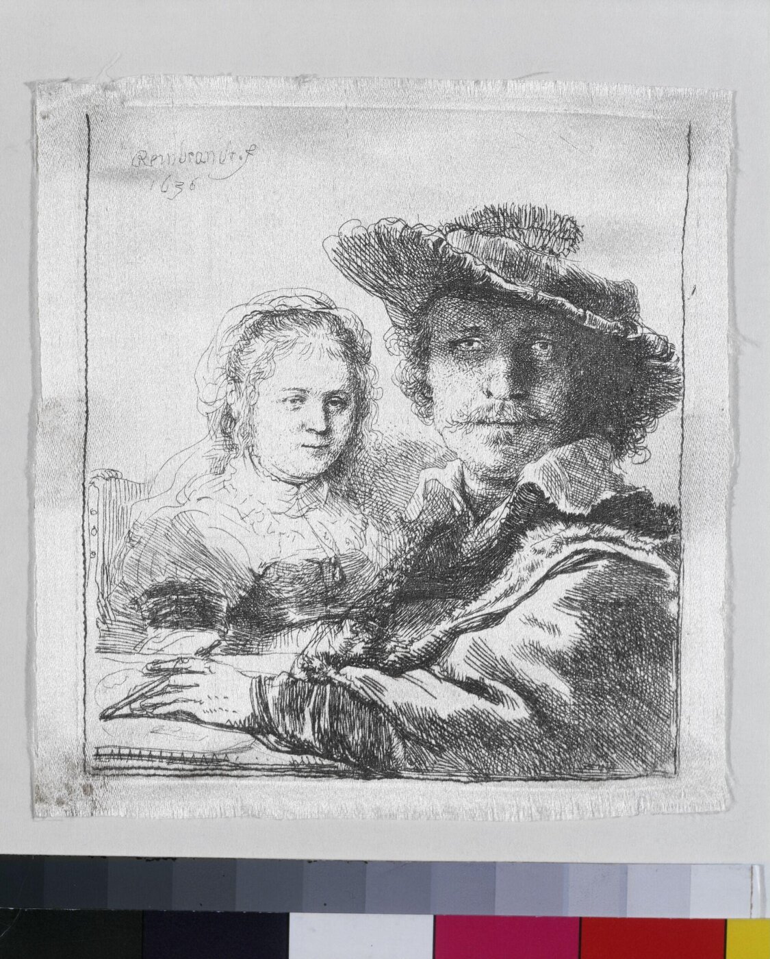 Rembrandt van Rijn, Self portrait with his wife Saskia