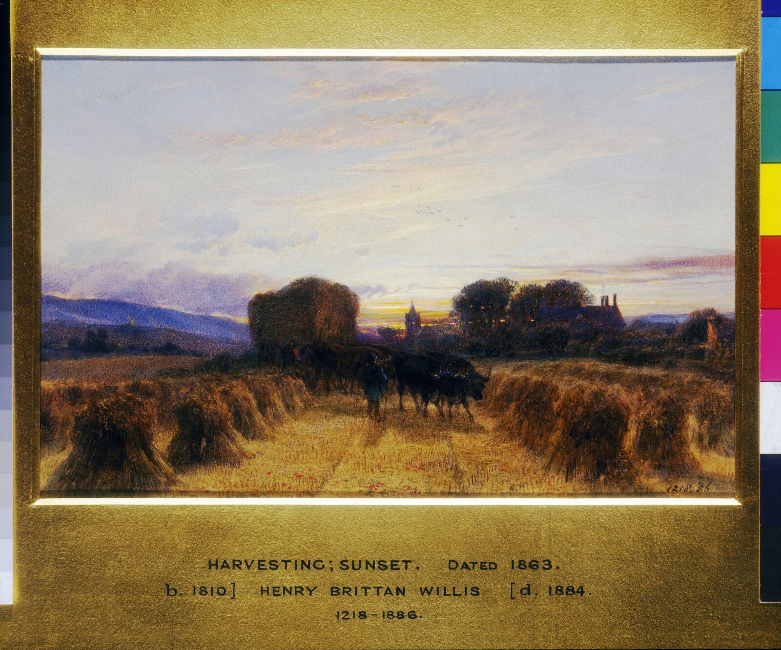 Harvesting : Sunset, Henry Brittan Willis, 1863
