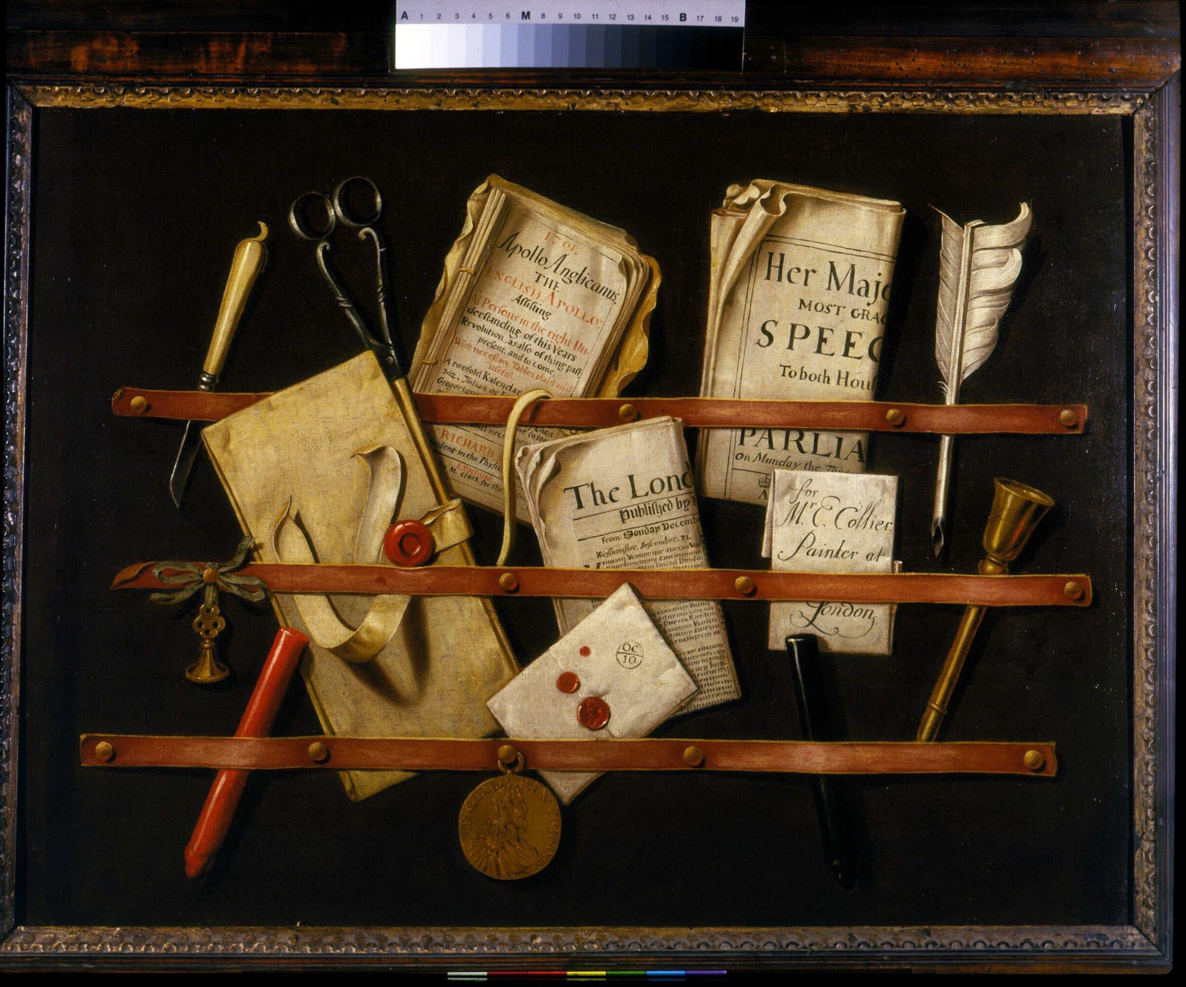Trompe l'oeil with Writing Materials, Edwaert Colyer, ca.1702