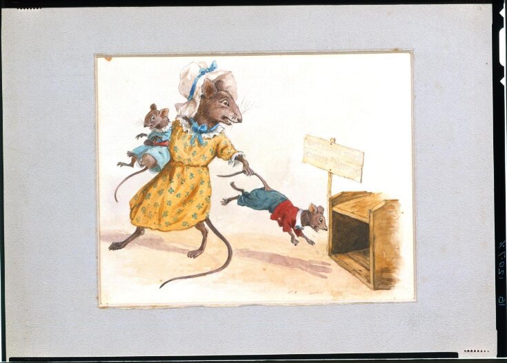 Mother mouse saving her children from a mouse-trap top image