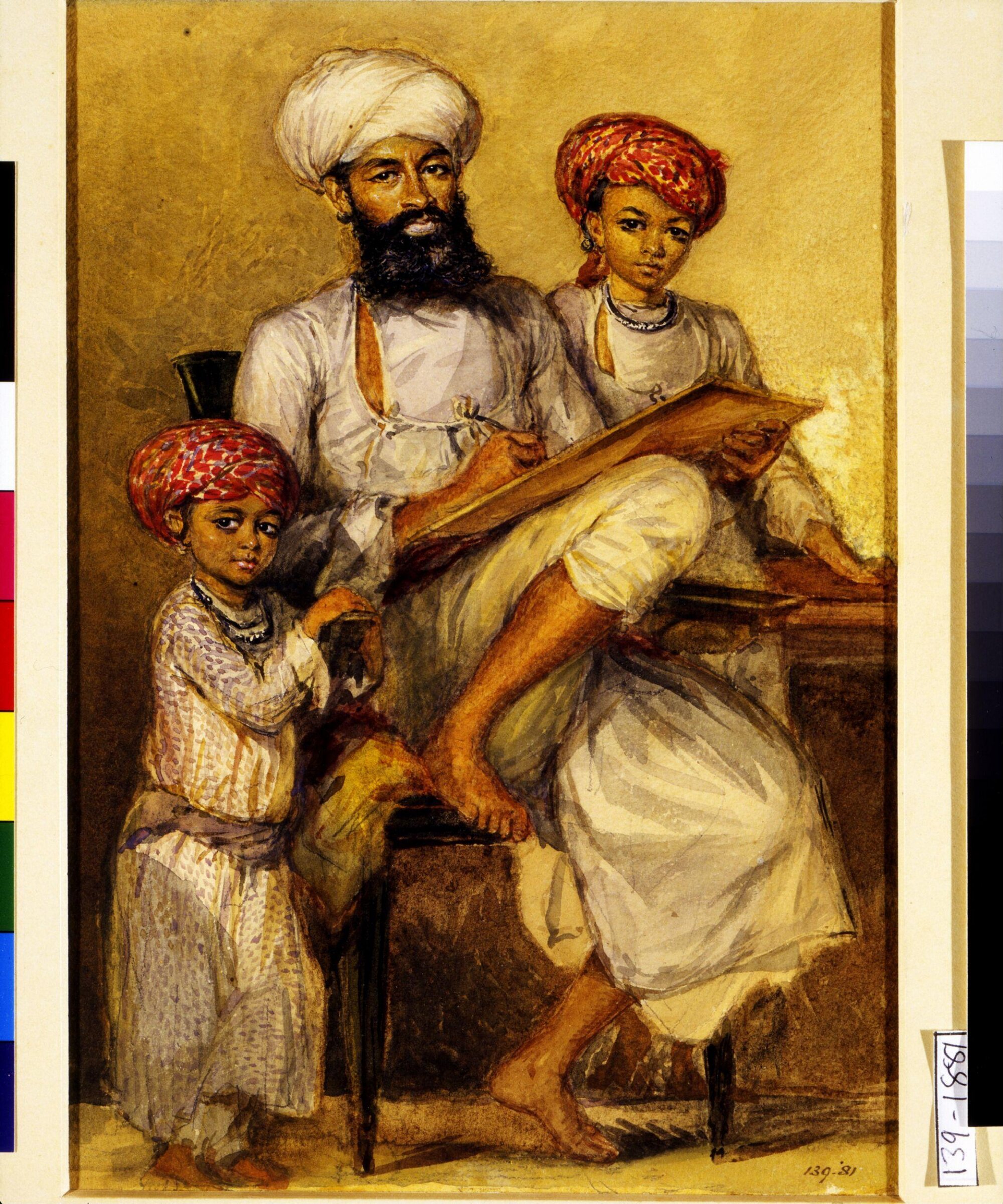 Portrait of Tara Chand, the court painter, William Carpenter, 06/1851 or 07/1851