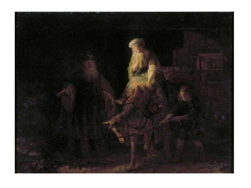 Abraham dismissing Hagar and Ishmael