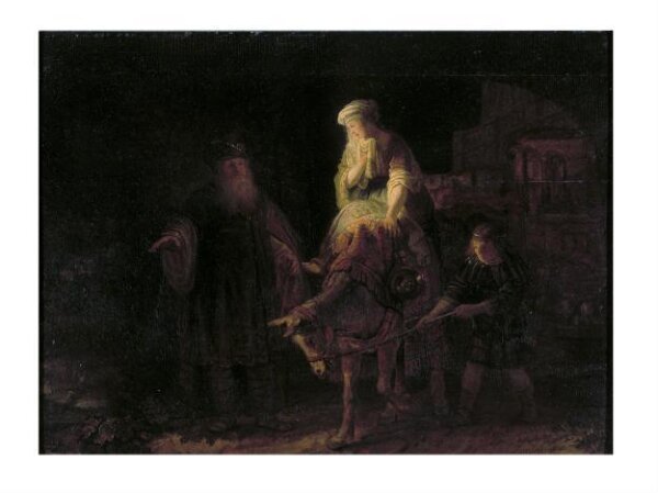 Abraham dismissing Hagar and Ishmael