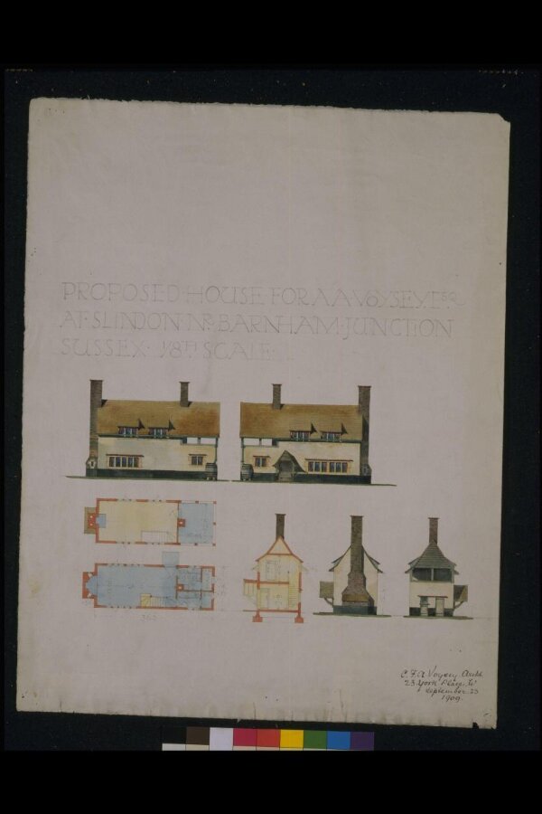 Proposed house for A. A. Voysey at Slindon Barnham Junction, near ...