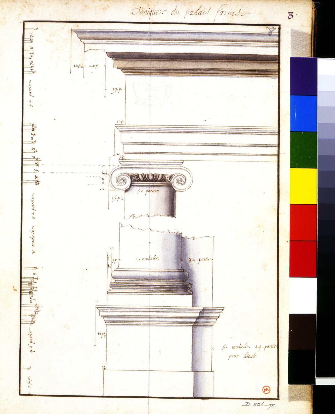 Architecture sketches, 17th century
