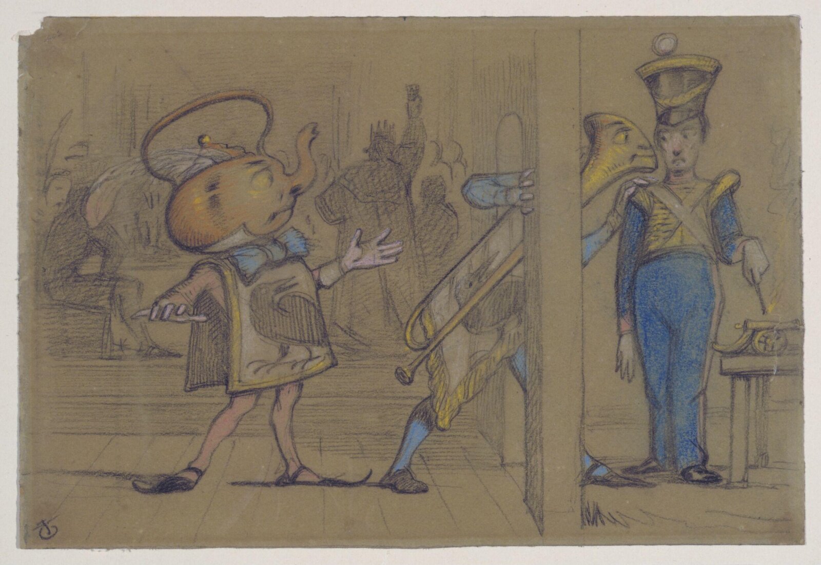 Drawing, Tenniel, c 1846