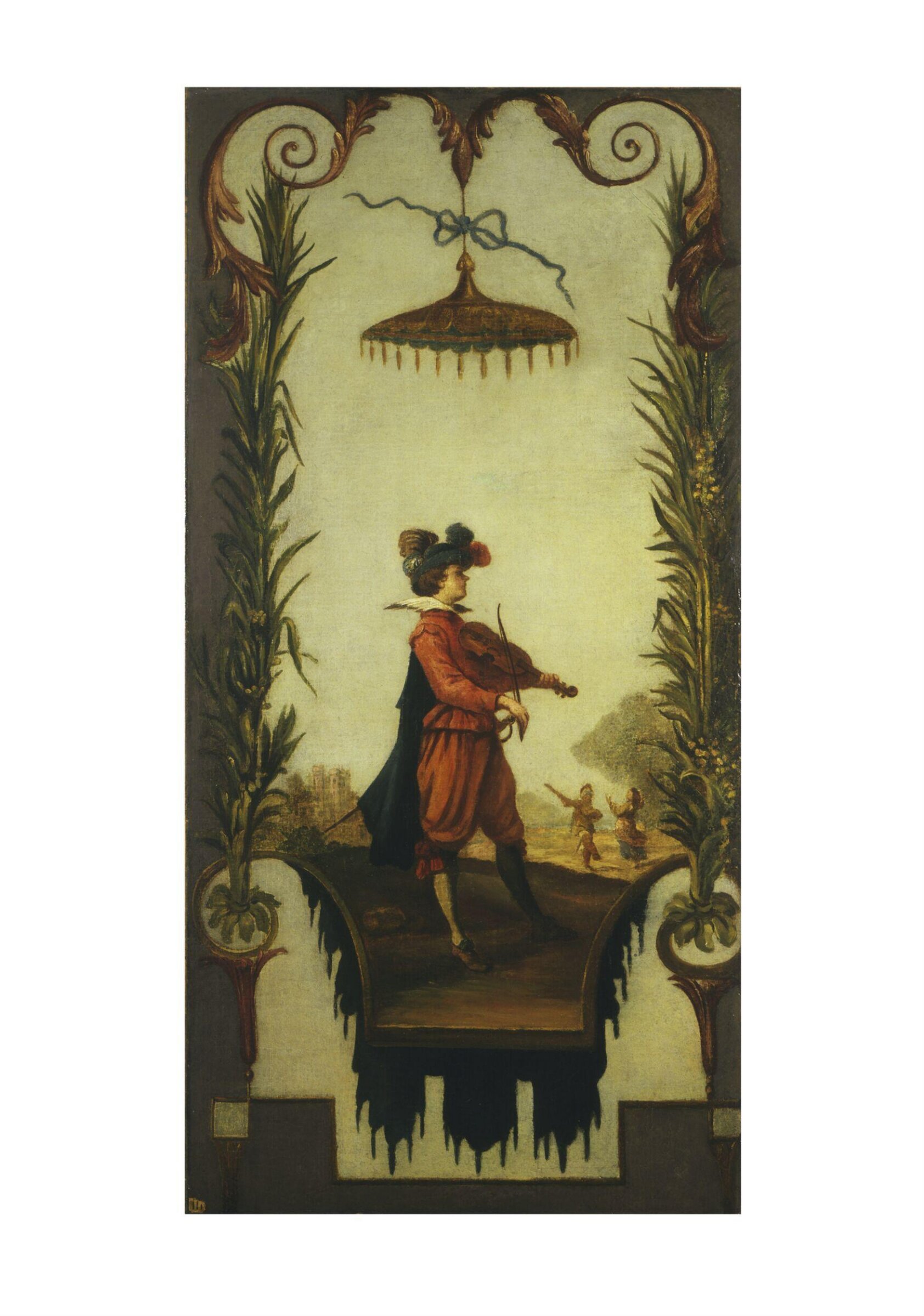 Young Man Playing the Violin, Andien de Clermont, 1742