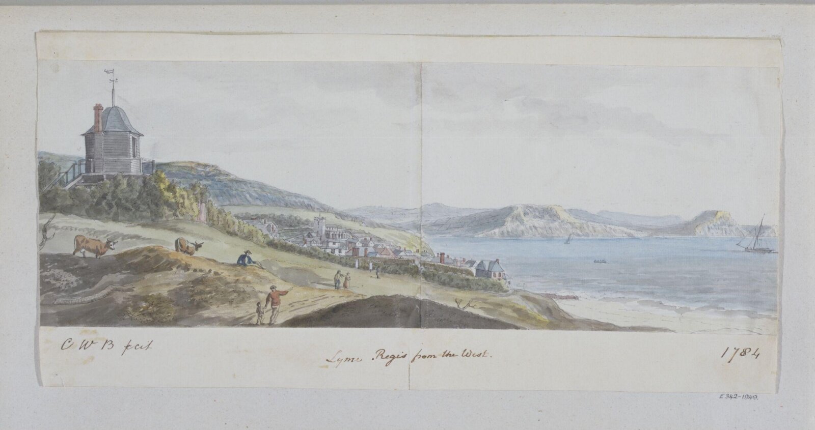 Watercolour drawing, Coplestone Warre Bampfylde, 1784