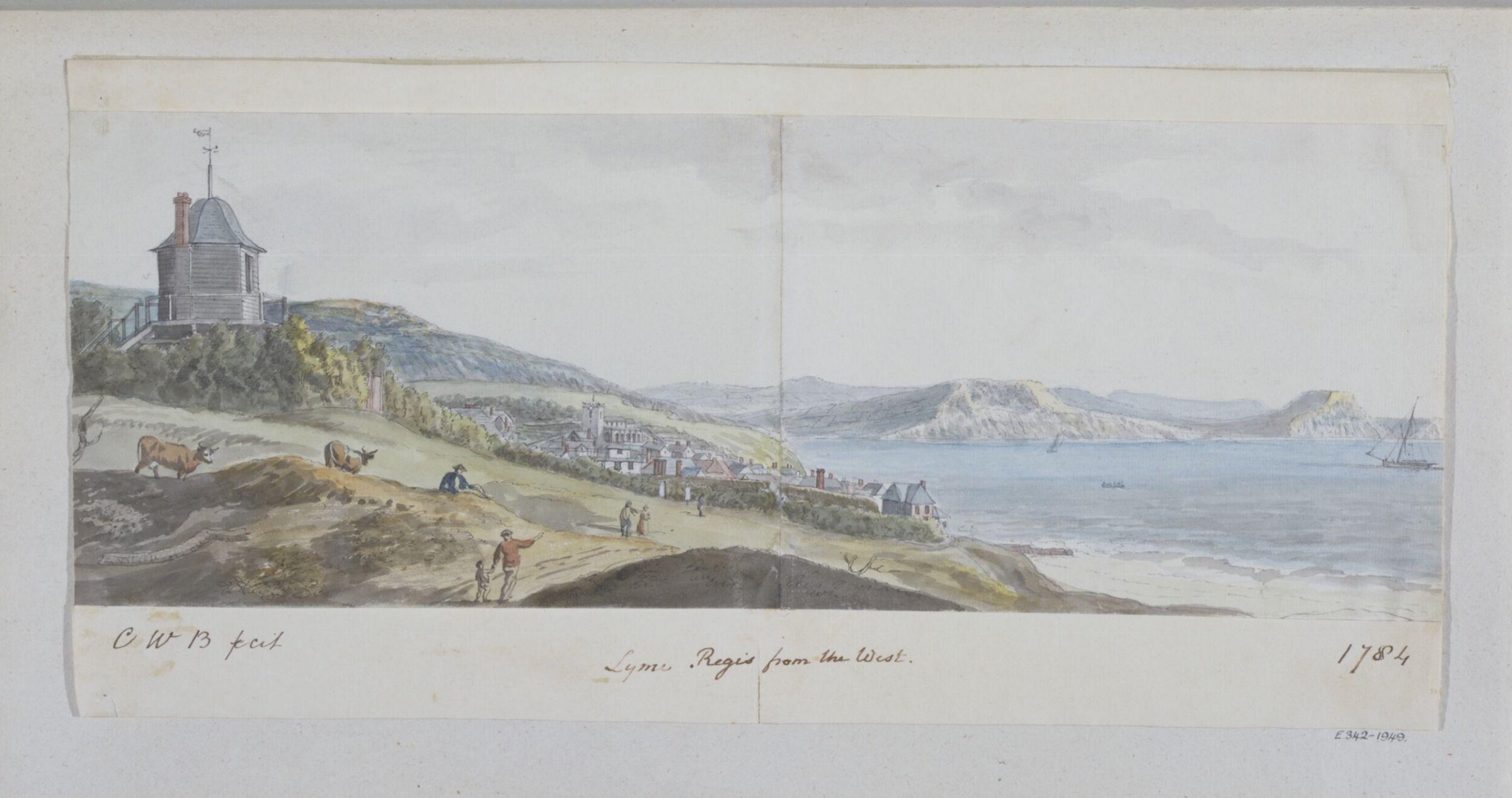 Watercolour drawing, Coplestone Warre Bampfylde, 1784