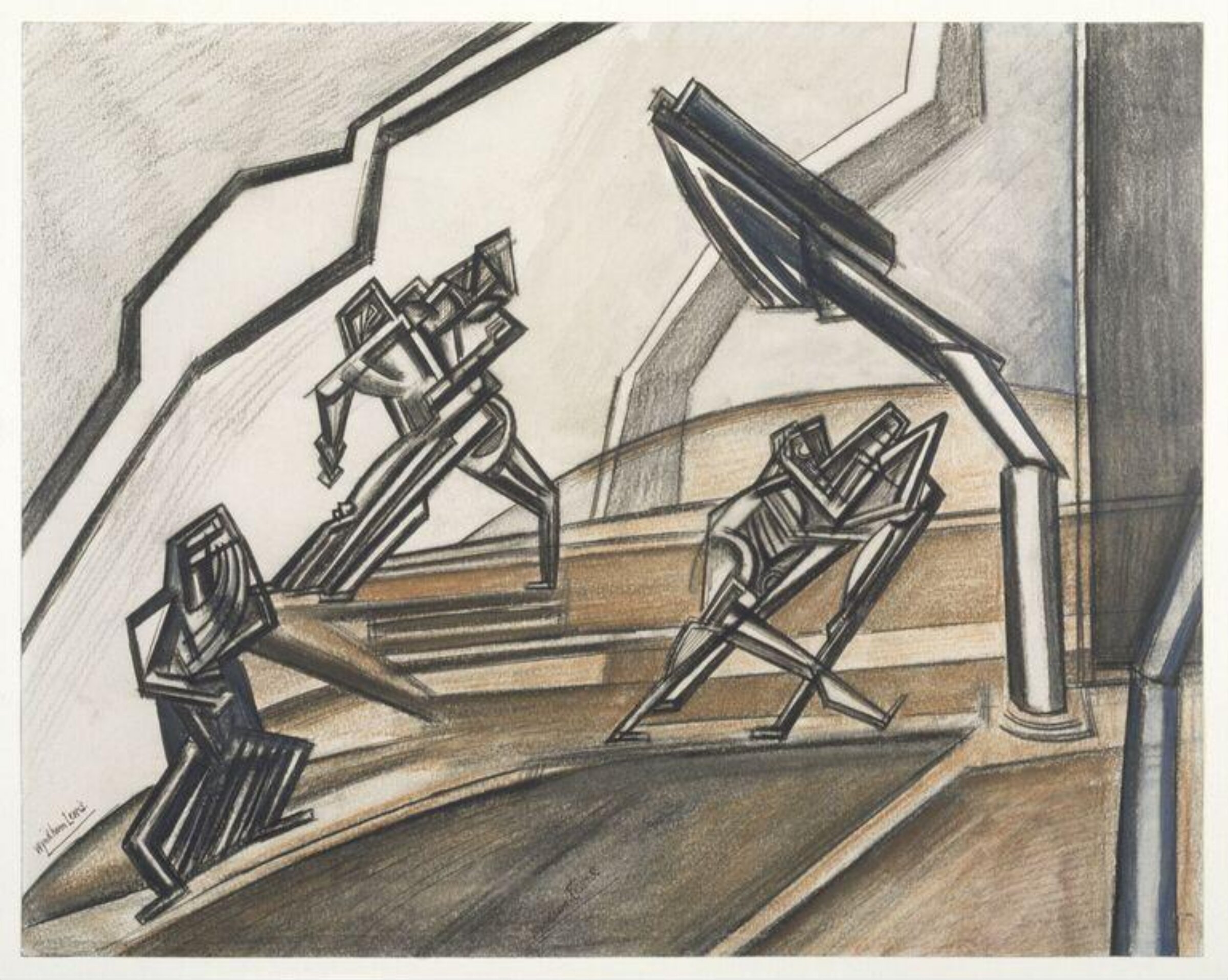 Combat No. 2, Wyndham Lewis, 1914
