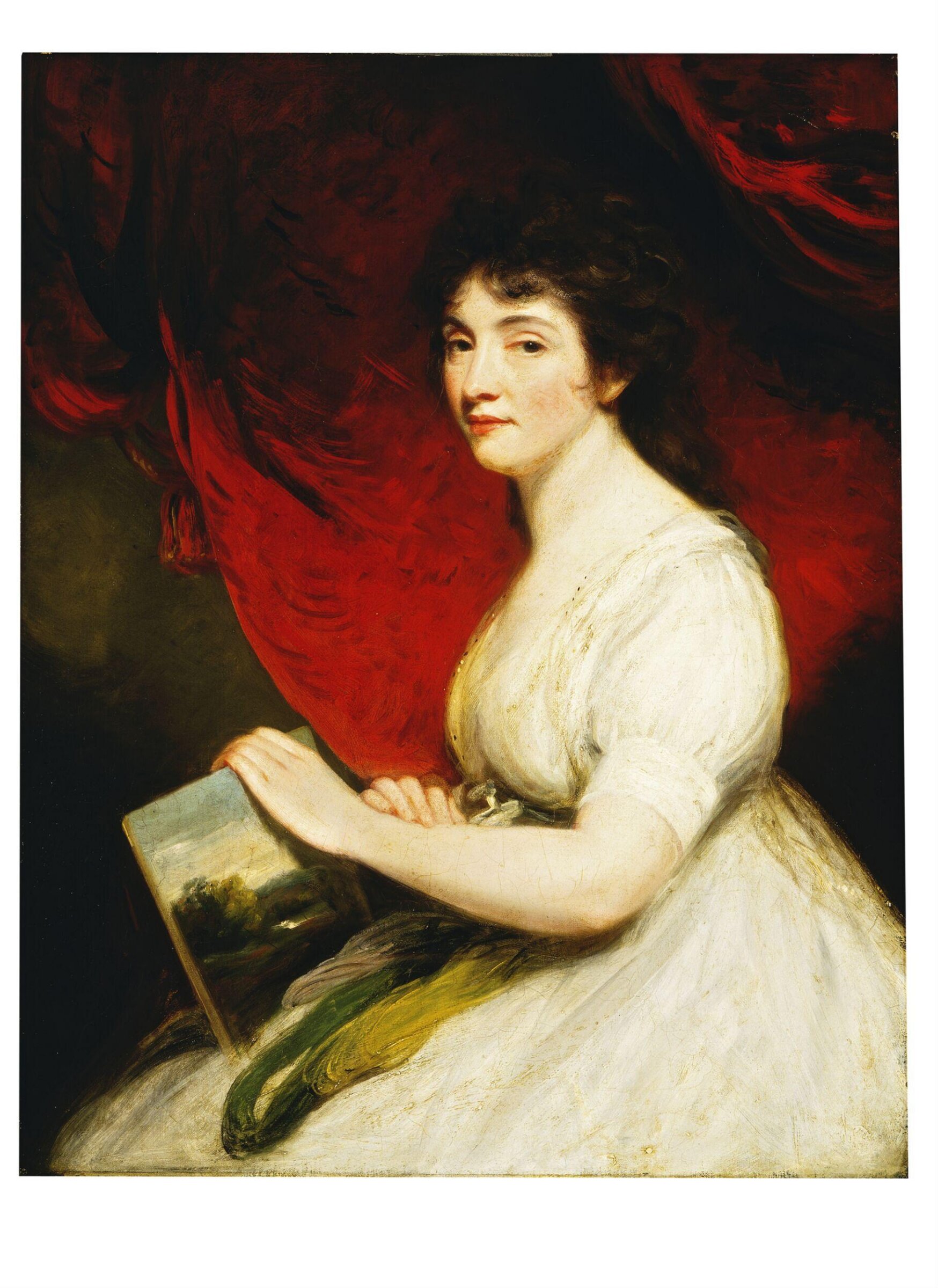 Miss Mary Linwood, Artist in Needlework, John Hoppner, ca. 1800