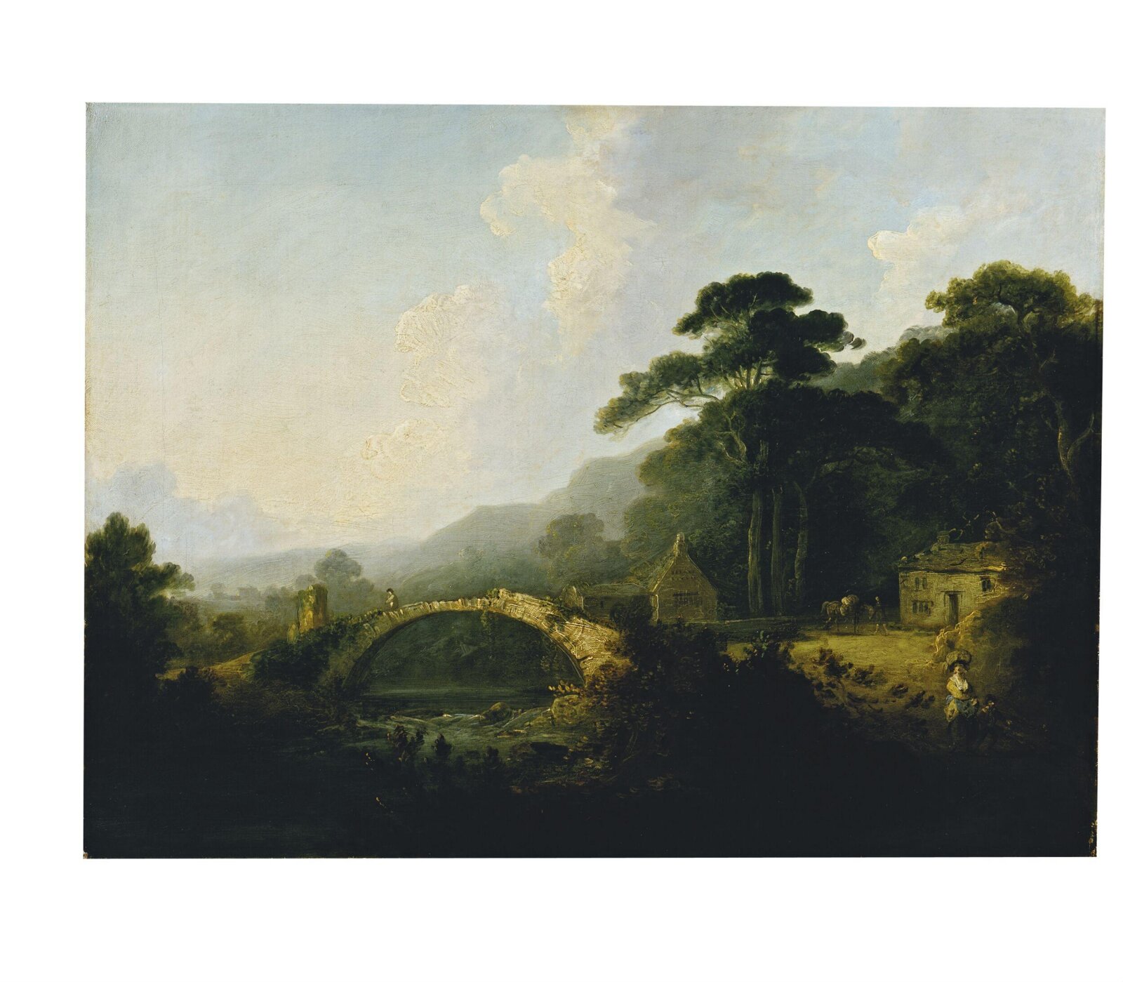 Rydal Bridge, Westmoreland, John Rathbone, ca. 1800
