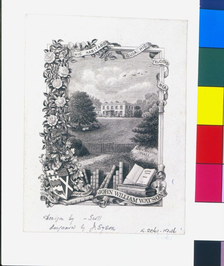 Bookplate of John William Watson top image