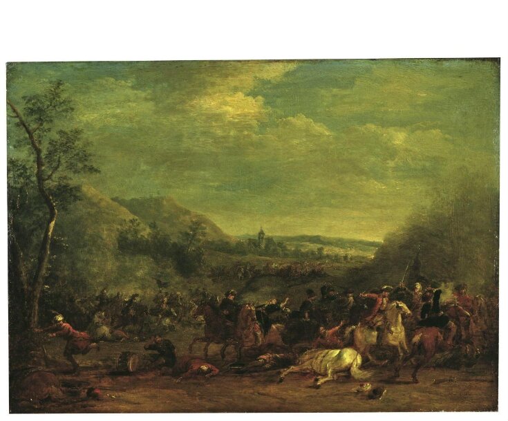 Cavalry Engagement against the Turks, with a Church in the Background top image
