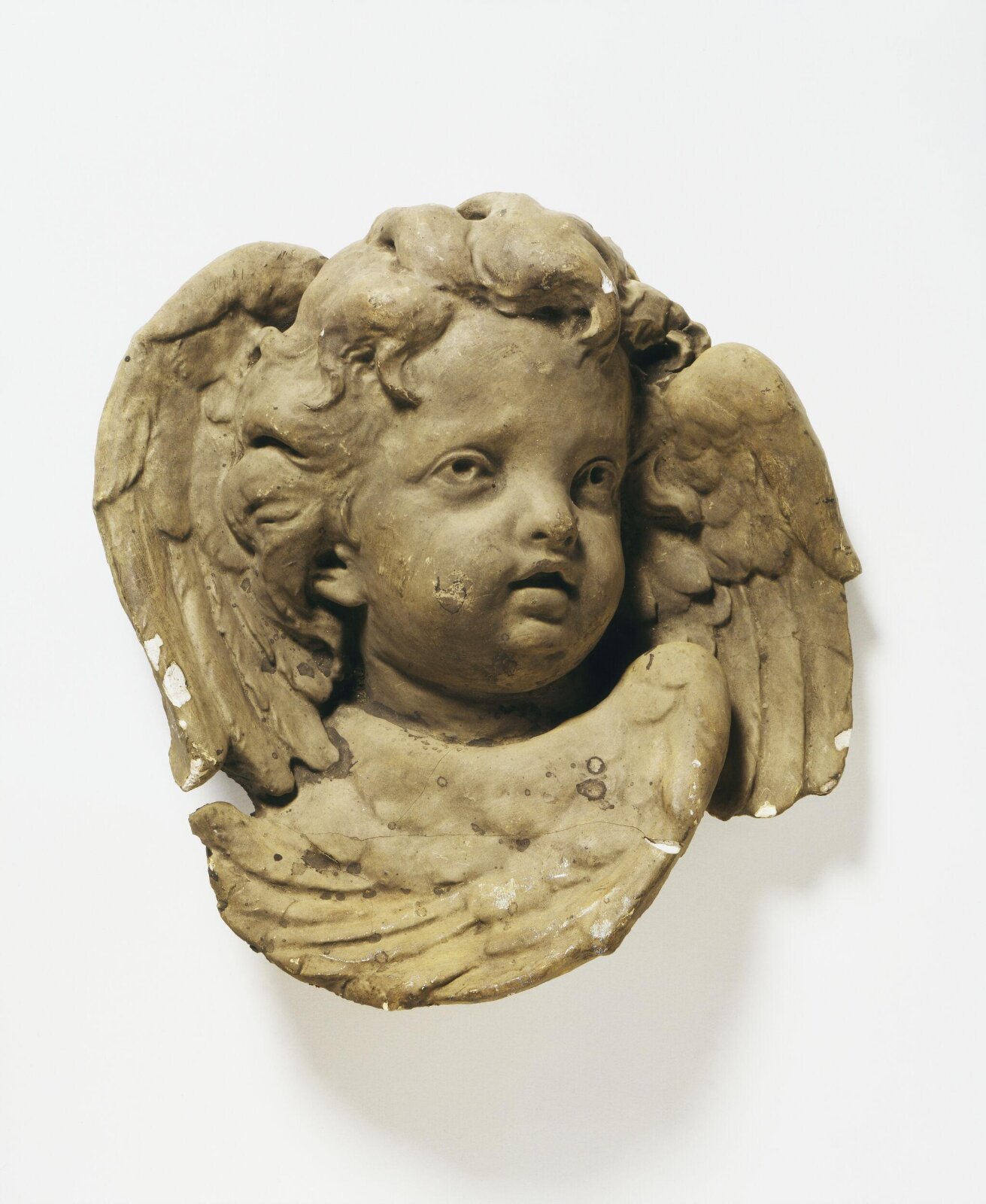 Winged cherub head, Alfred George Stevens, ca. 1860