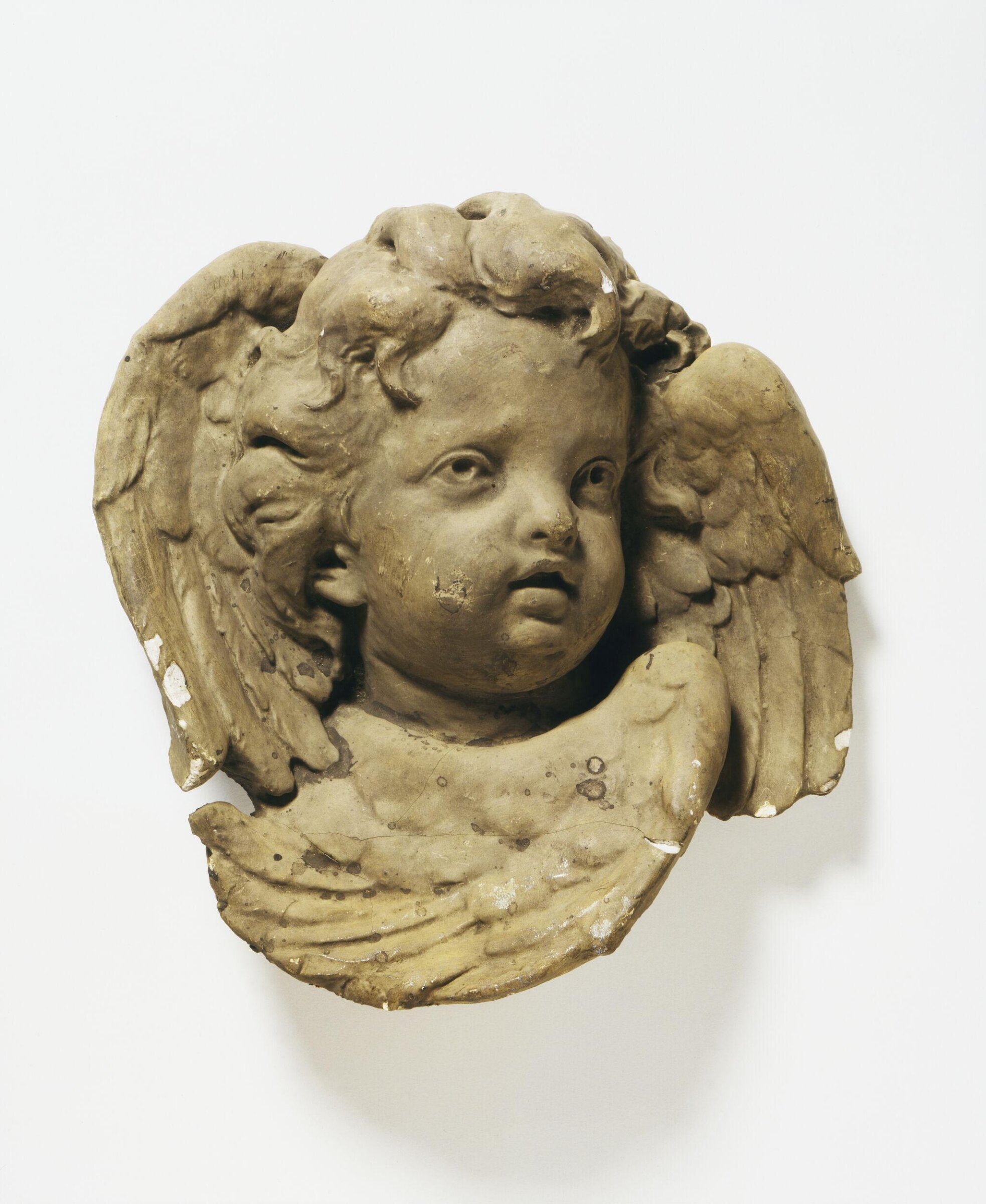 Winged cherub head, Alfred George Stevens, ca. 1860