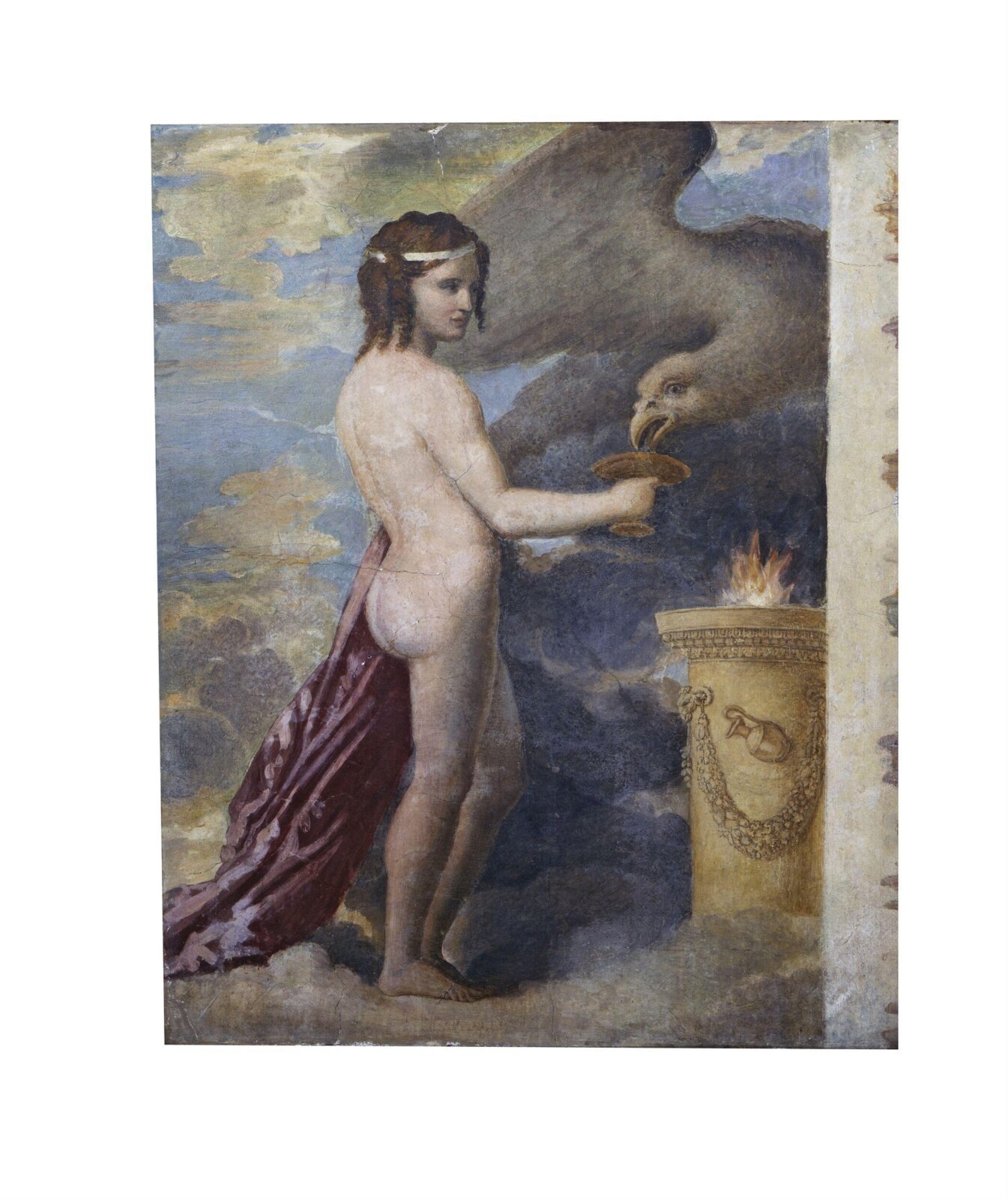 Ganymede feeding the eagle, Richard Evans, 1820s