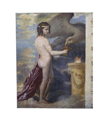Ganymede feeding the eagle, Richard Evans, 1820s