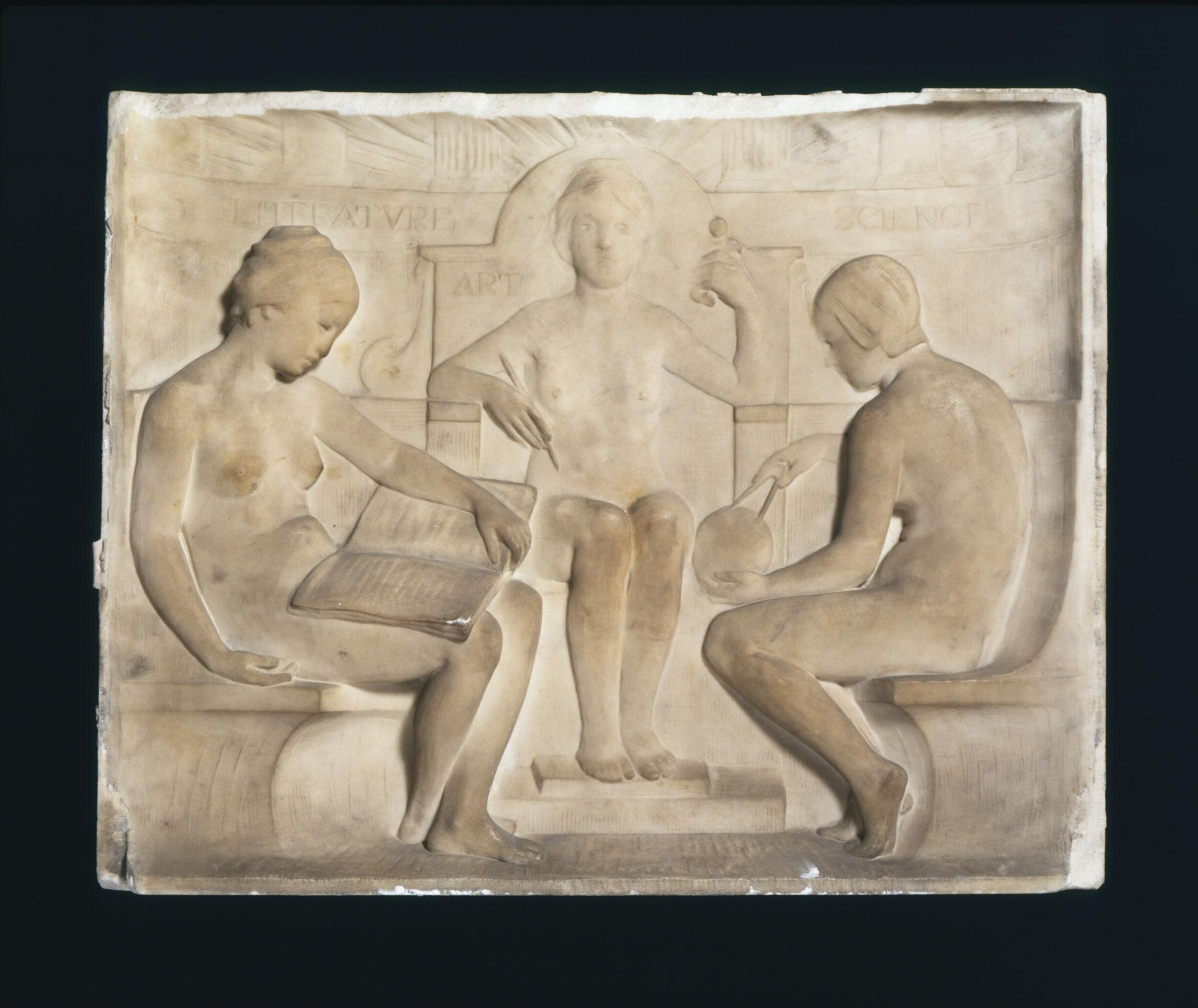 Literature, Art and Science, George James Frampton, before 1896