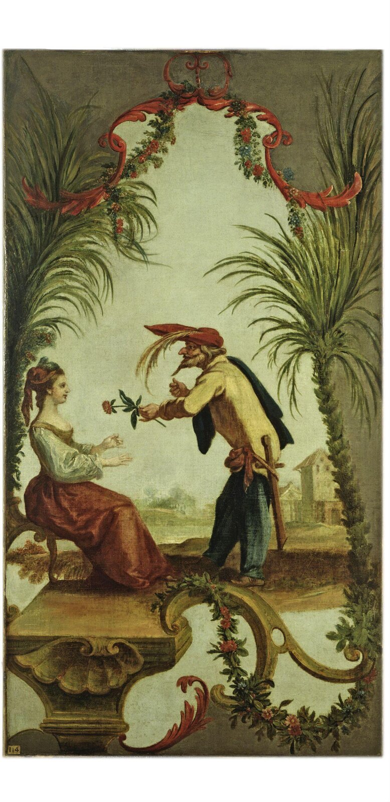 Scapino and a lady, Andien de Clermont, 1742