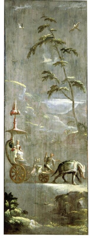 A Chinese Empress in a Chariot (one of eleven panels with Chinoiserie decoration)