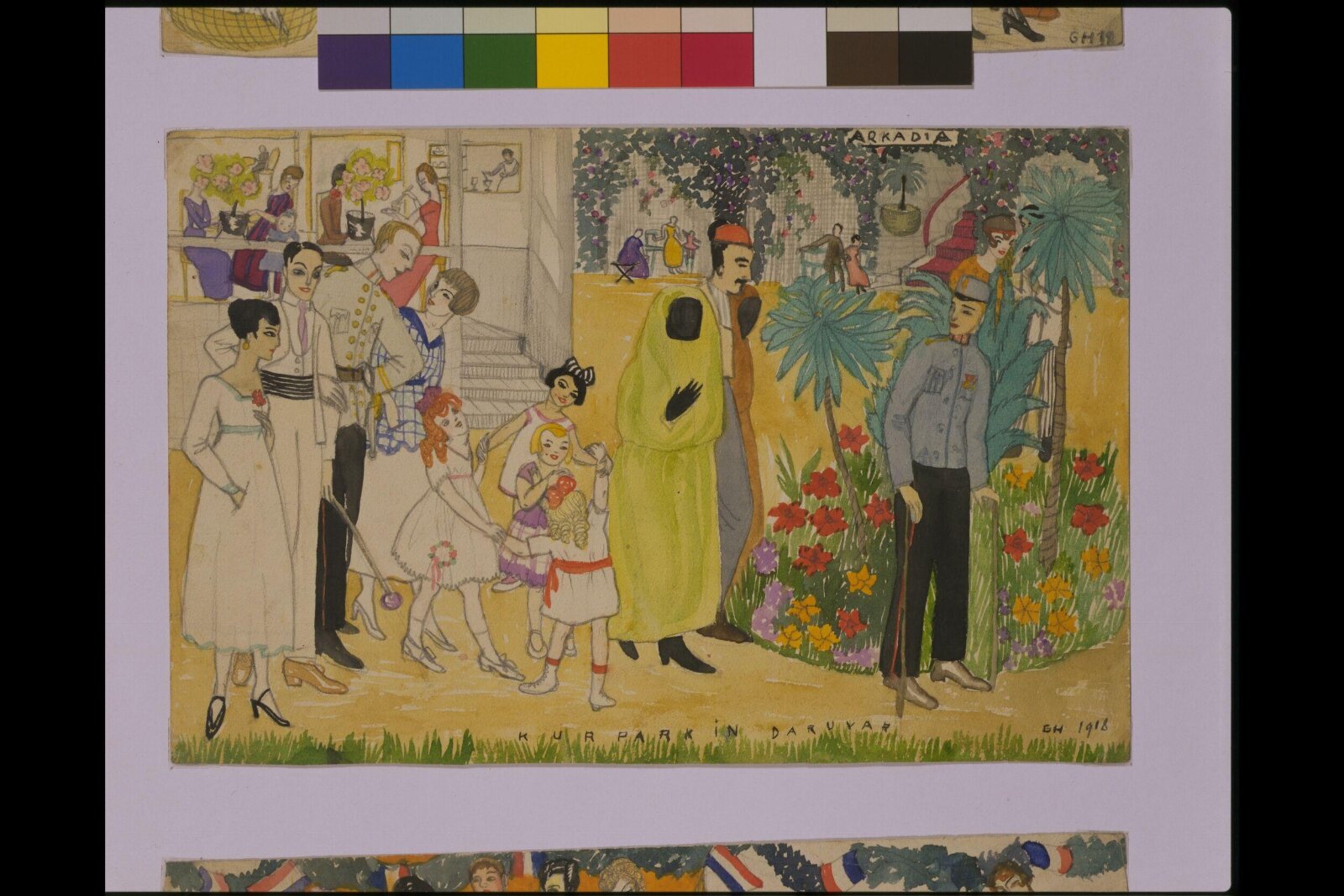 Kurpark in Daruvar, Margarete Hamerschlag, 1918