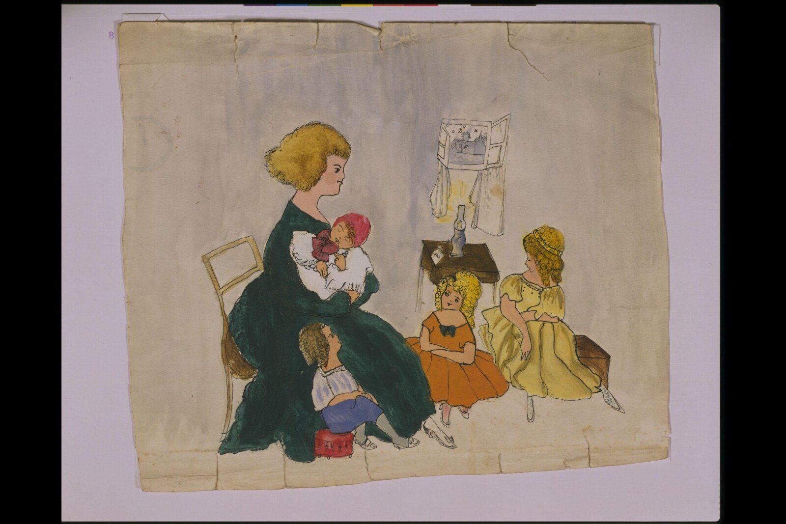 Mother with four child, Margarete Hamerschlag, 1908-1914