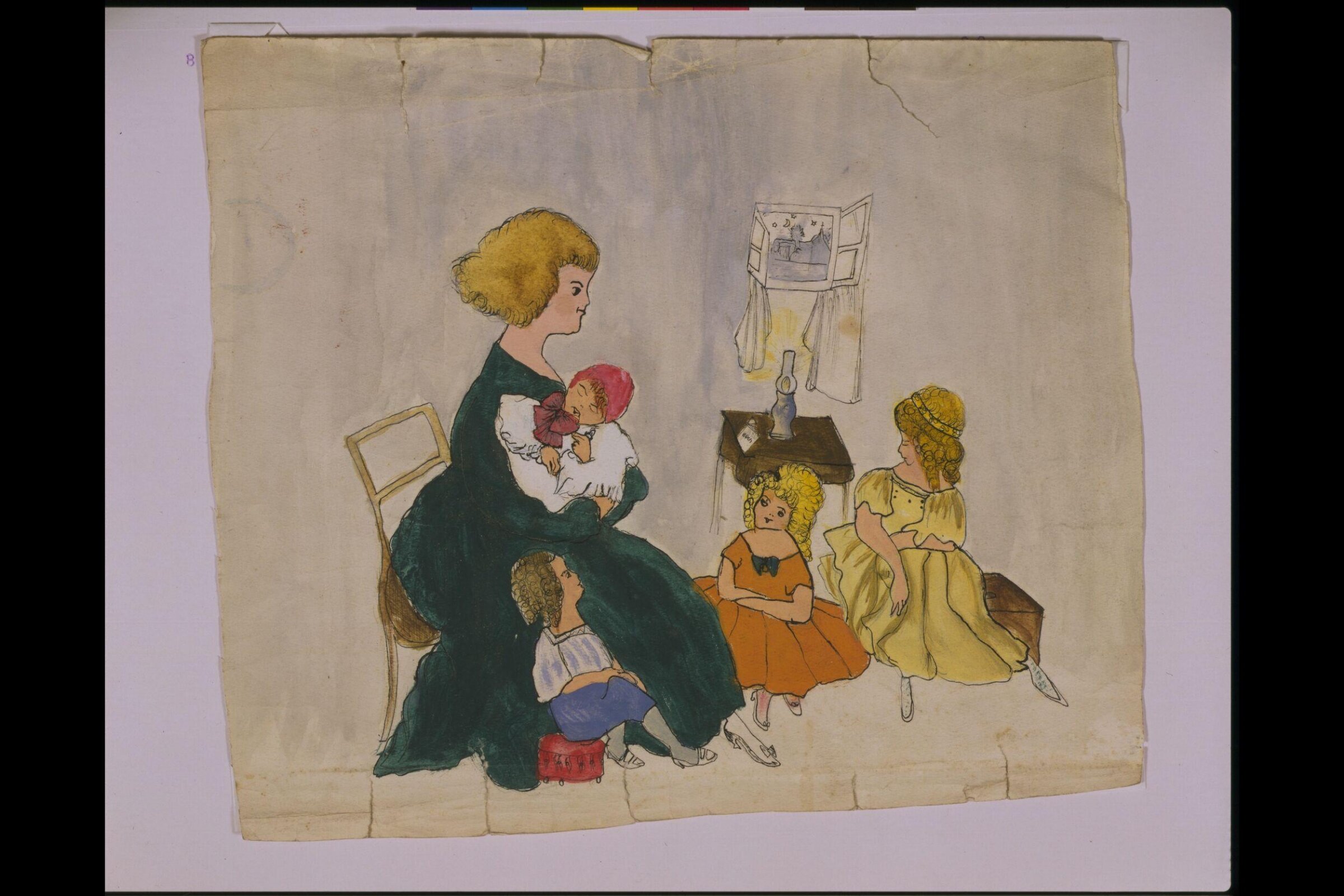 Mother with four child, Margarete Hamerschlag, 1908-1914