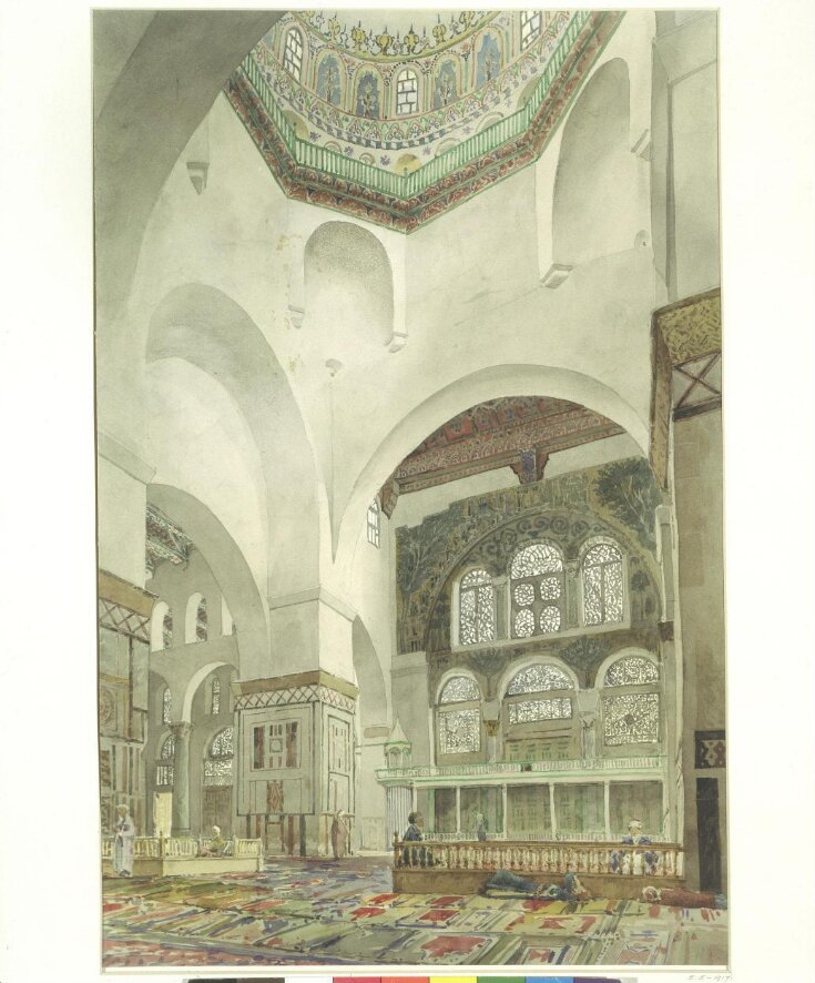 Interior of the Great Mosque of the Omeiyades Damascus top image