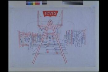 Instore display system for Levi Strauss