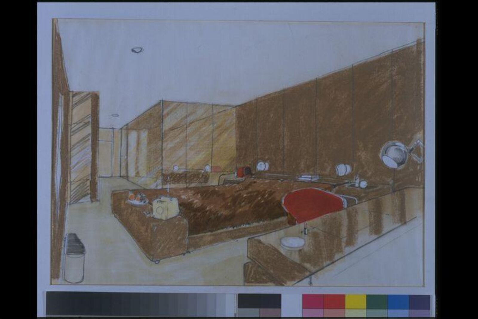 Desing for a bedroom, Allan Day, ca. 1973