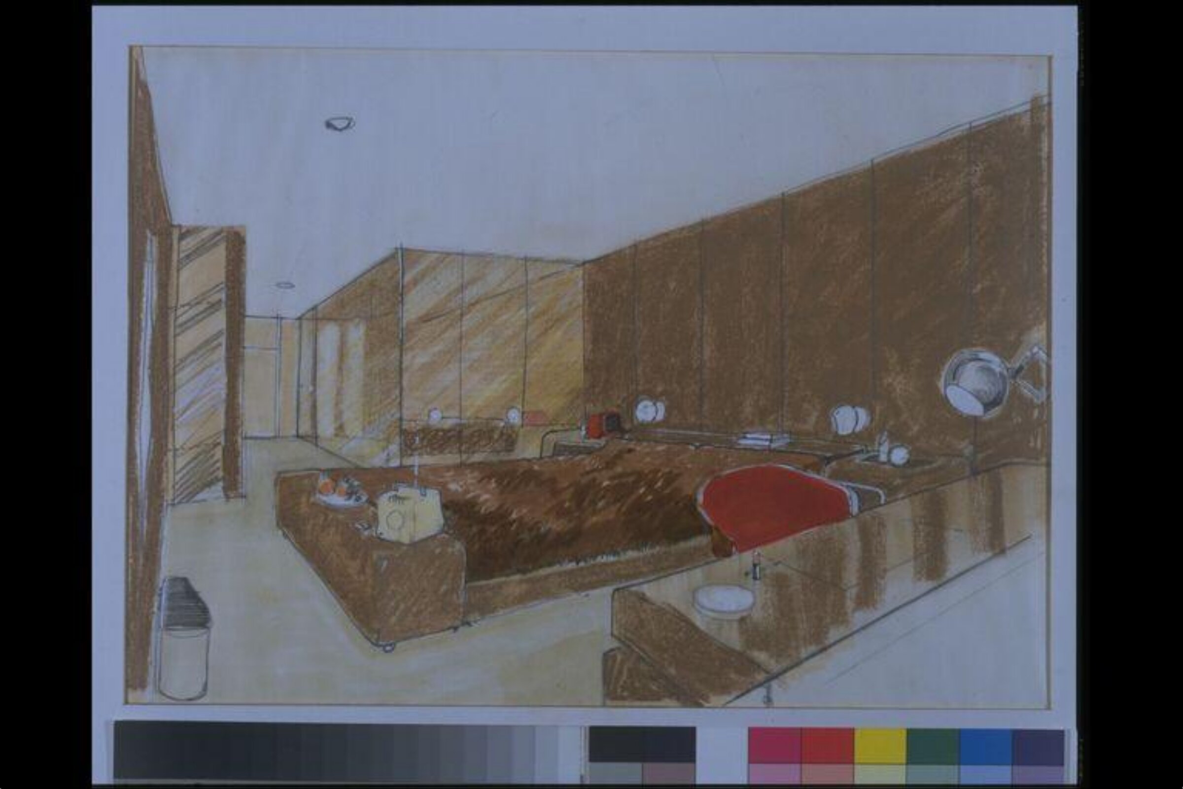 Desing for a bedroom, Allan Day, ca. 1973