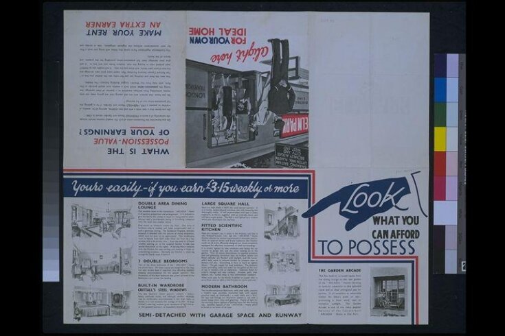 Leaflet advertising Costain's Coronation Arcadia' semi-detatched master home top image