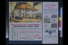 Leaflet advertising Costain's Coronation Arcadia' semi-detatched master home thumbnail 1