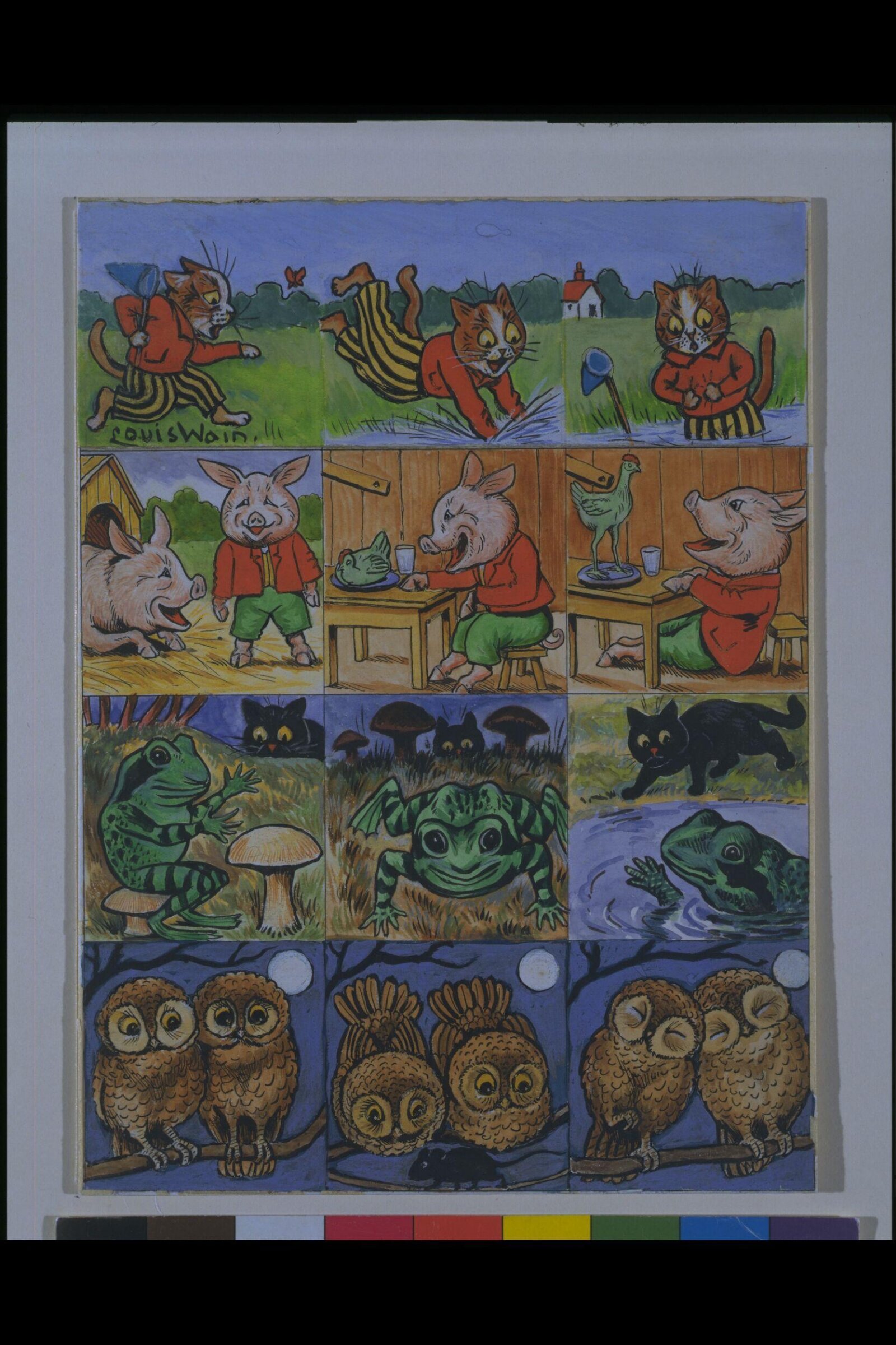 A day in the Country, Louis William Wain, ca.1920