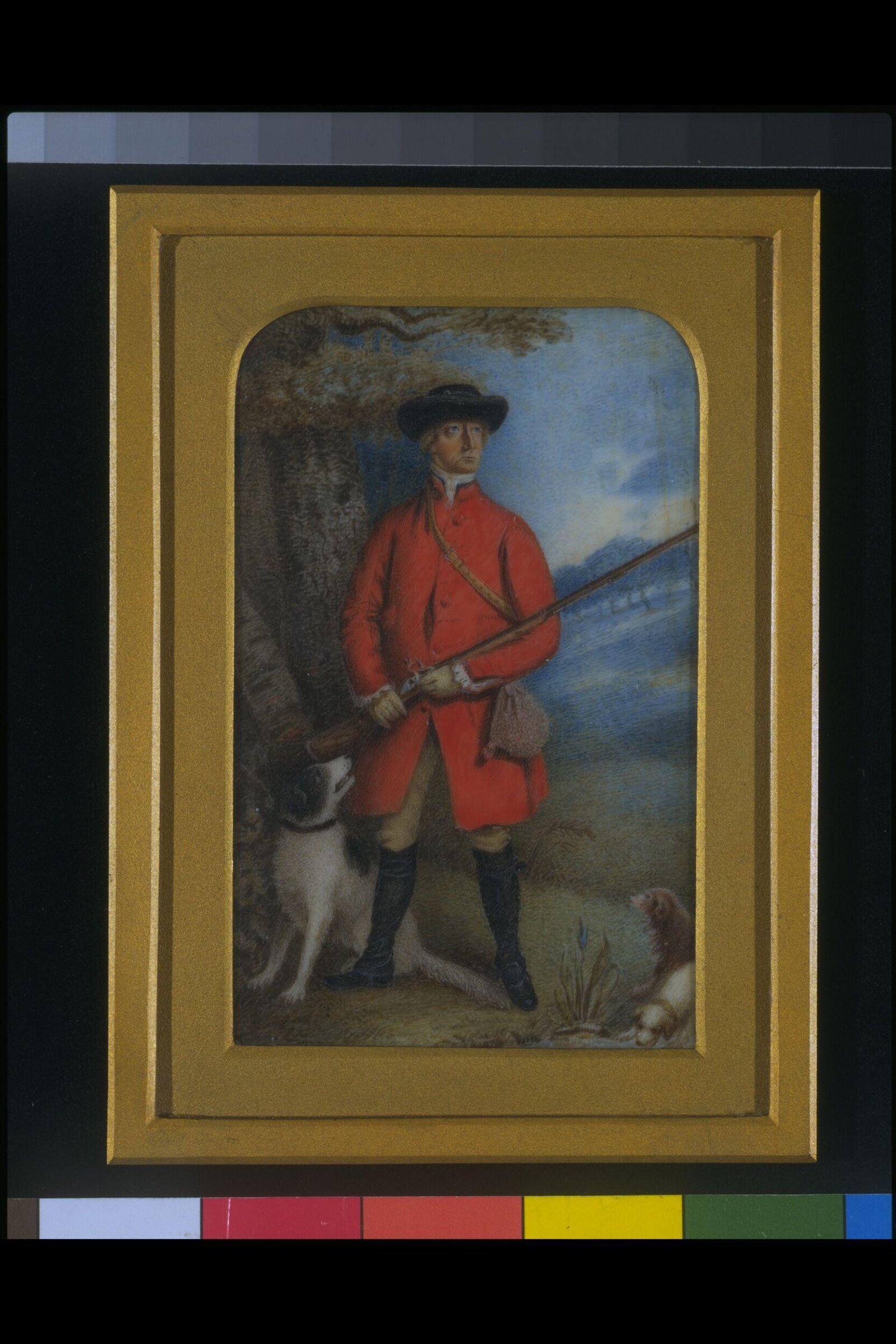 Portrait miniature of an hunting gentleman, Charles Bestland, ca. early 19th century