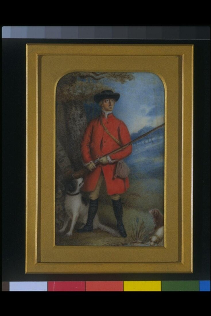 Portrait miniature of an hunting gentleman top image