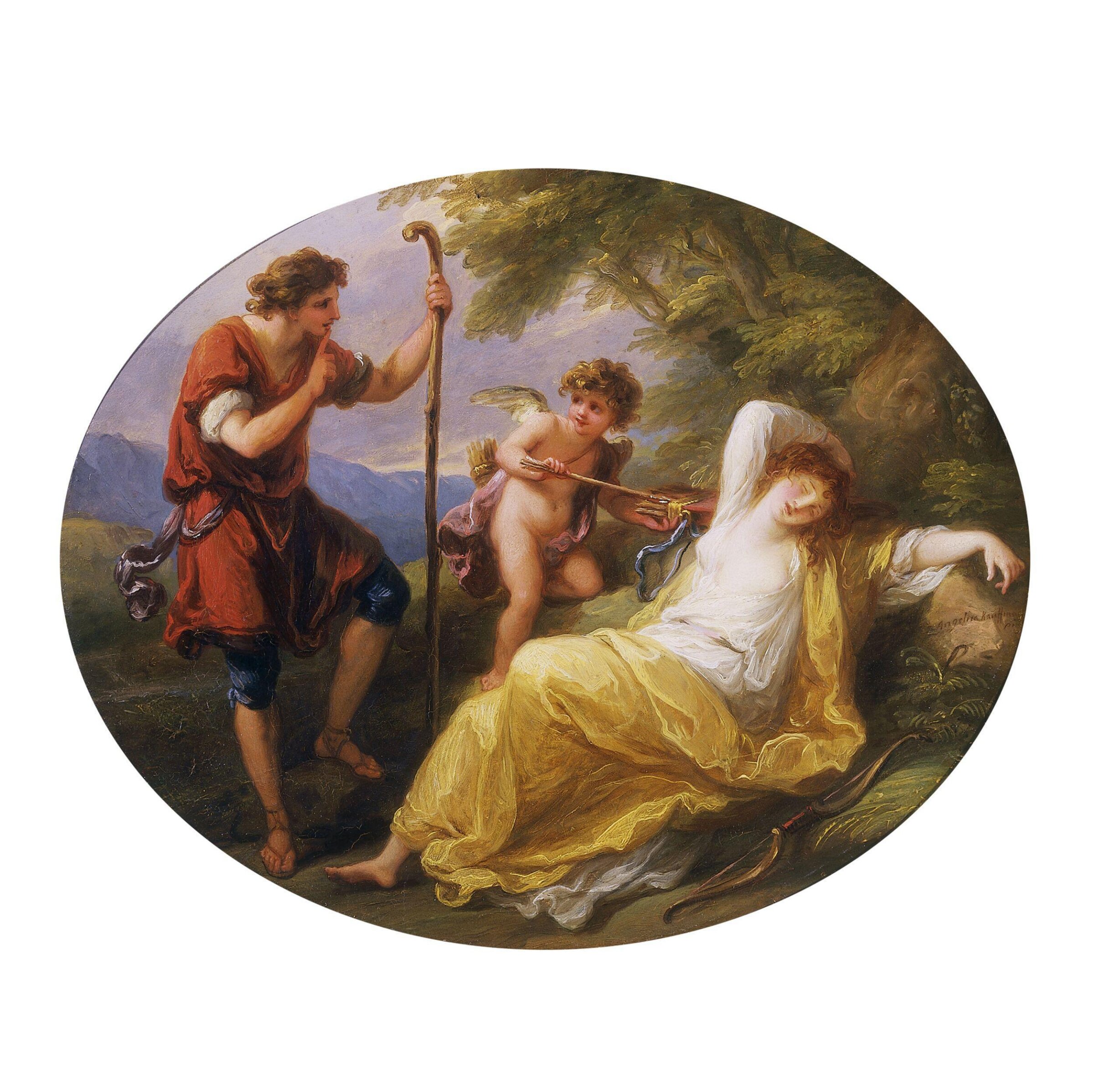 A Sleeping Nymph Watched by a Shepherd, Angelica Kauffman, ca. 1780