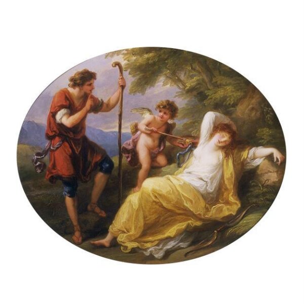 A Sleeping Nymph Watched by a Shepherd | Kauffman, Angelica (RA) | V&A ...